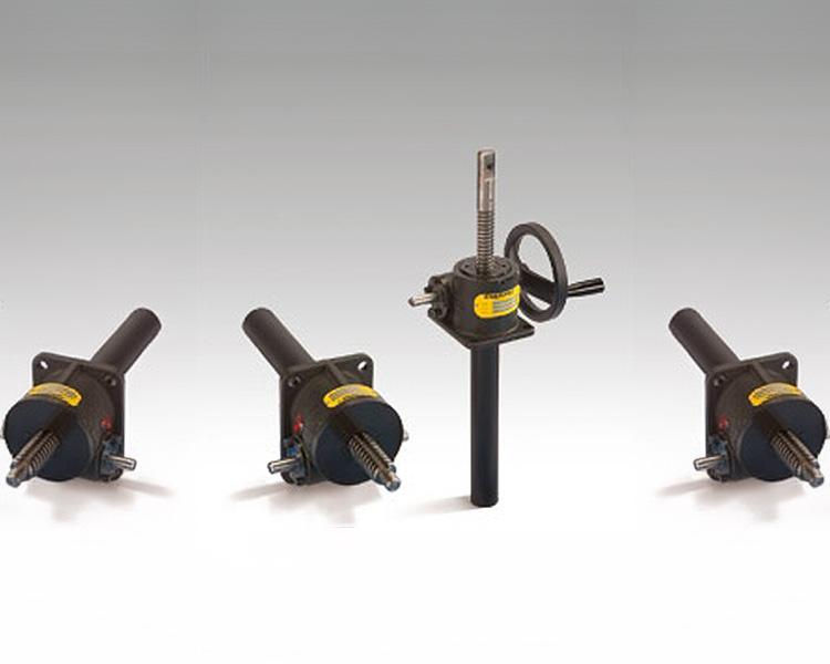 Close-up view of Joyce screw jack, emphasizing durable build and reliable functionality for industrial applications